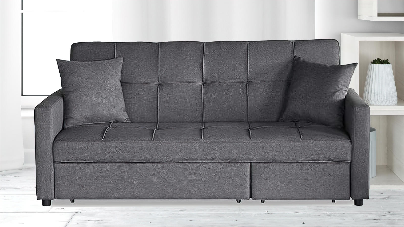 alt="Ghế Sofa Giường Góc Nỉ Abbe - SKU : ED043"