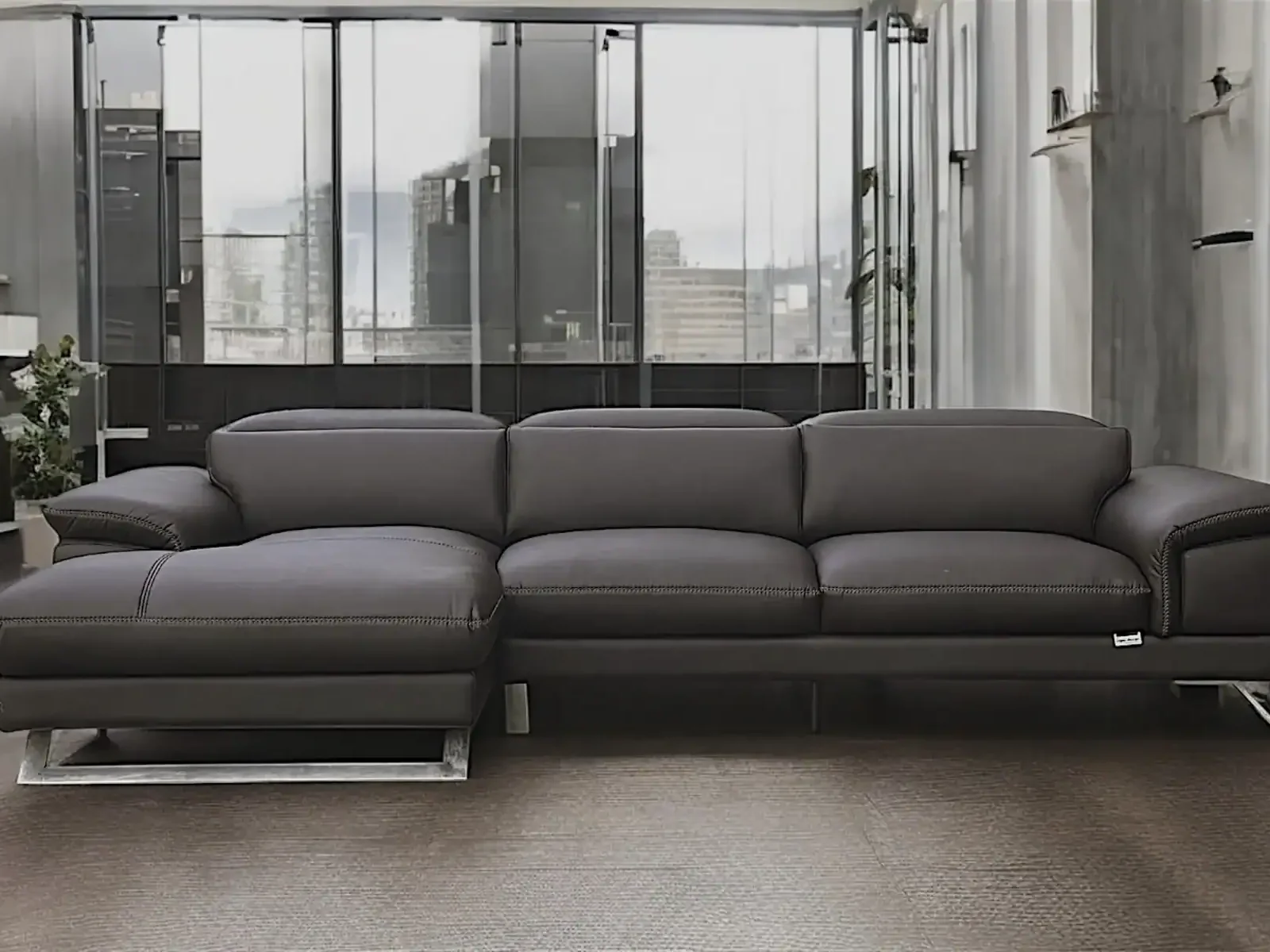 Ghế Sofa Góc Da Italia - Lucius
