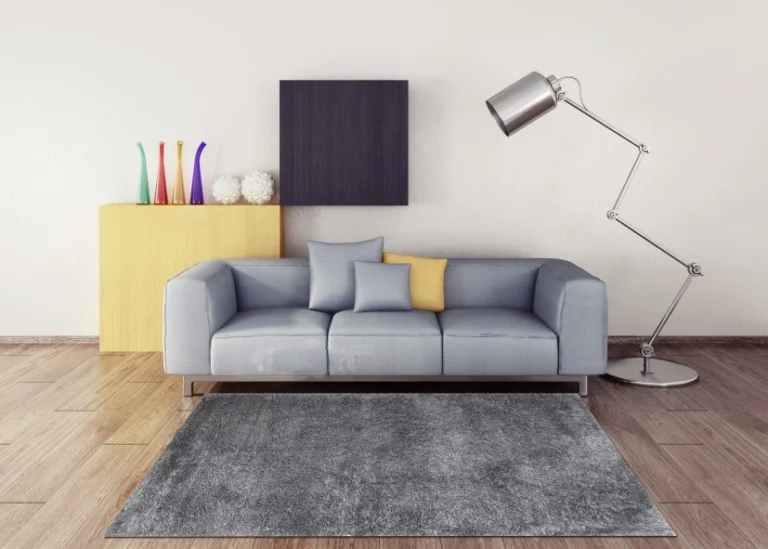 alt=" cách phối màu thảm sofa cho phòng khách "