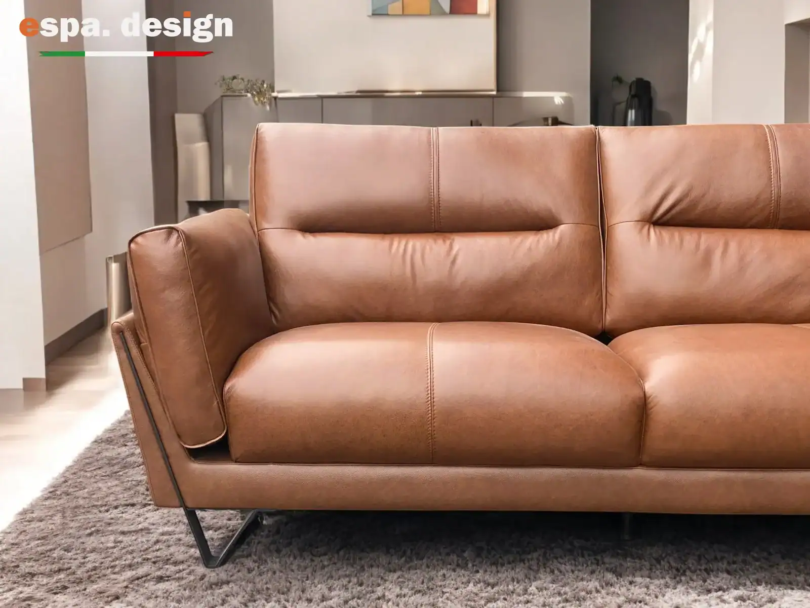 alt="Ghế Sofa Văng Da Italia – Vedette ( 2 Chỗ ) "