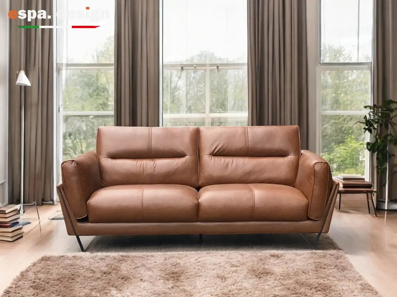 alt="Ghế Sofa Văng Da Italia – Vedette ( 2 Chỗ ) "